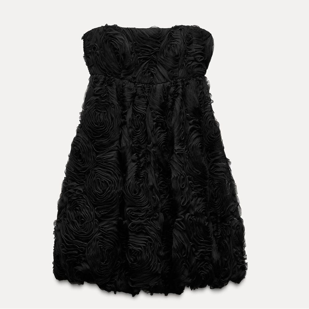 Zara structured floral mini dress